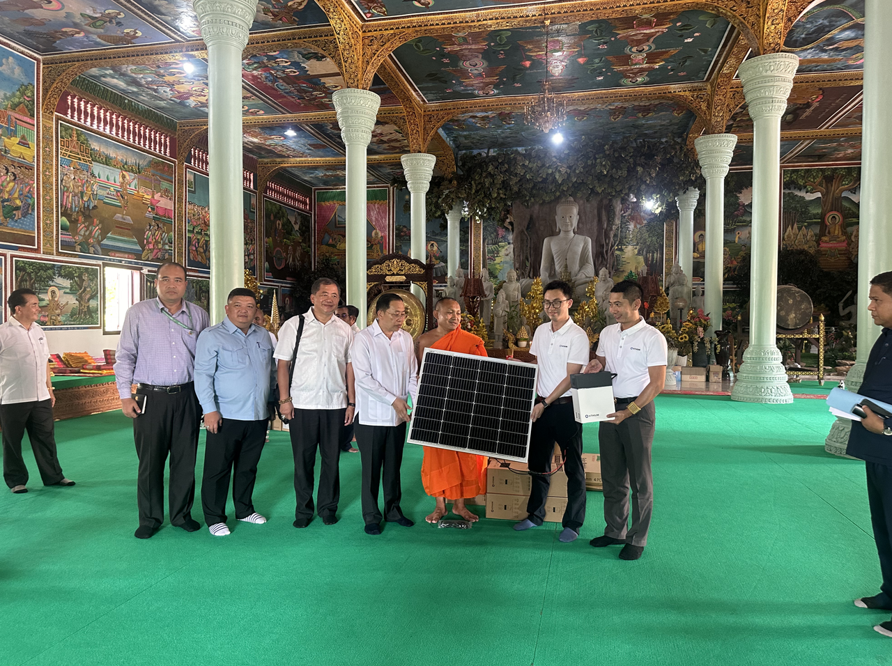 HiTHIUM Energy donated 30 advanced solar storage systems to a Cambodian temple in Phnom Penh on May 13, 2024, to enhance power infrastructure. -HiTHIUM Energy donated 30 advanced solar storage systems to a Cambodian temple in Phnom Penh on May 13, 2024, to enhance power infrastructure. -HeroEE